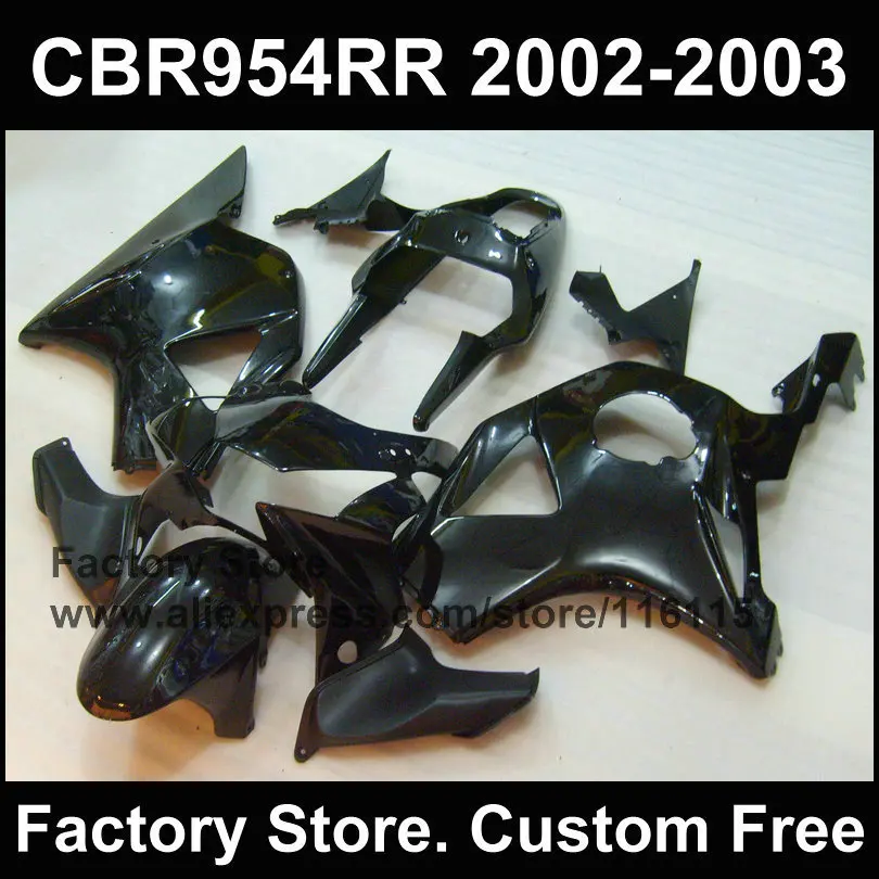 Compression molding bodyworks for HONDA CBR 900RR 2002 2003 fireblade CBR 954RR CBR 900RR 02 03 full matte black fairing parts