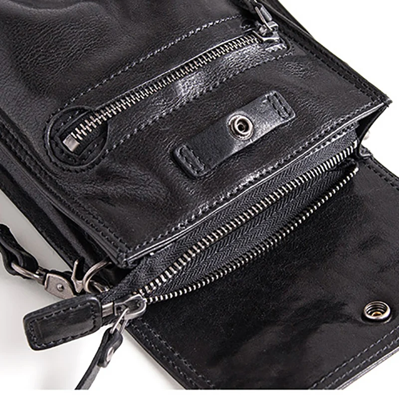 AETOO модная маленькая сумка из воловьей кожи с косой лямкой baotou, Кожаная поясная сумка