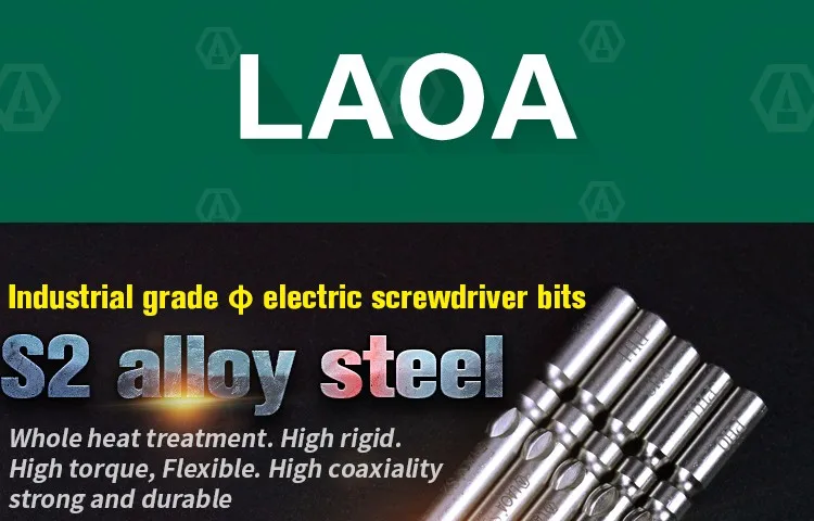 LAOA высокое качество электрическая отвертка бит S2 сплав сталь Phillips биты высокая твердость отвертка бит HRC58-60 PH0, PH1, PH2
