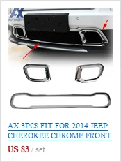 AX 4 шт. хромированные панели для окон для Jeep Cherokee- Dodge Дротика PF Chrysler 200 рамка для отделки