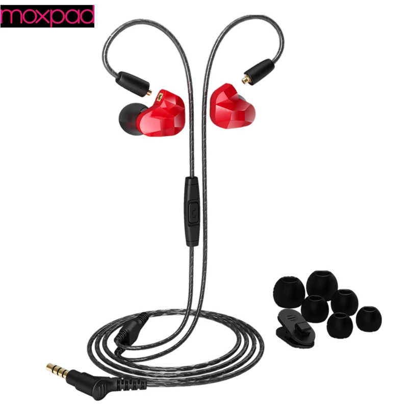 

Original Professional Moxpad X9 Dual Dynamic Driver In Ear Sport Earphones with Mic Replacement cable for Mobile MP3 player