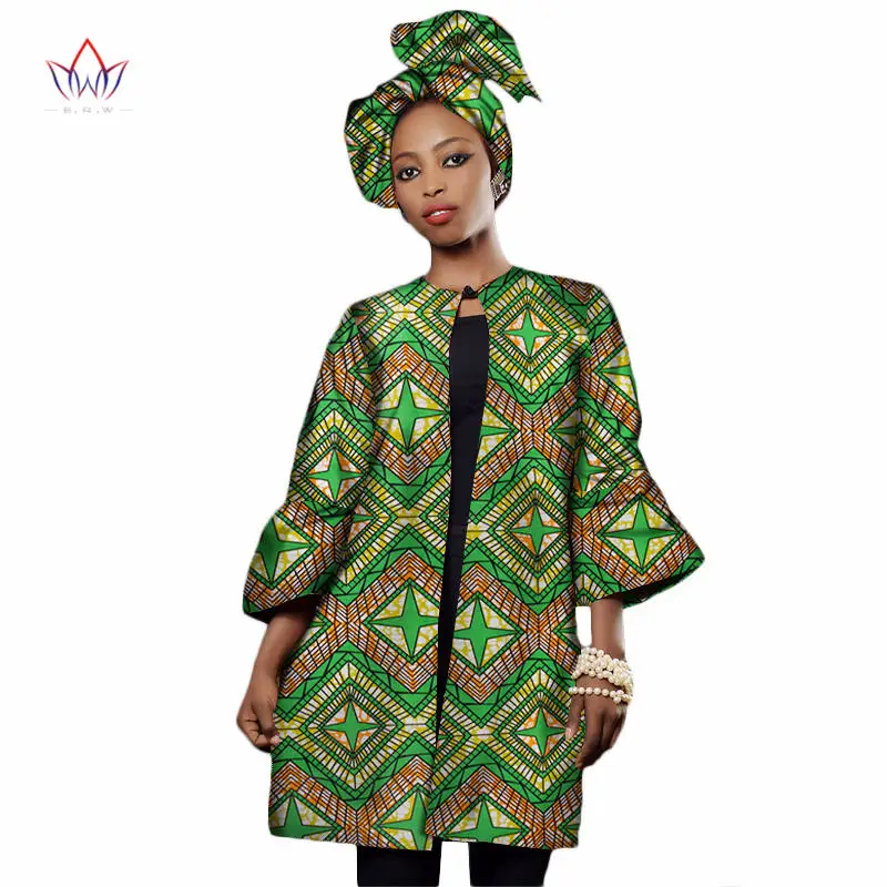 Осенняя модная женская африканская одежда Дашики рукав три четверти пальто для женщин размера плюс африканская одежда XL WY2322 - Цвет: 11