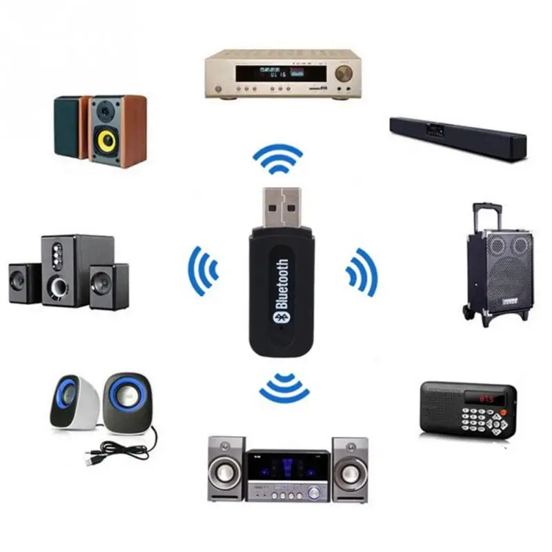 

Digital Car Bluetooth Audio Receiver Adapter Accessories Portable Practical Stereo Music Aux Home 3.5mm Speaker Wireless USB