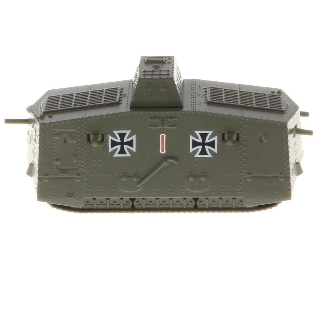 1:100 Britain UK MK. IV Male Tank Model & German A7V Tank Panzer - WWI Army Vehicle Model Toy Soldier Gifts