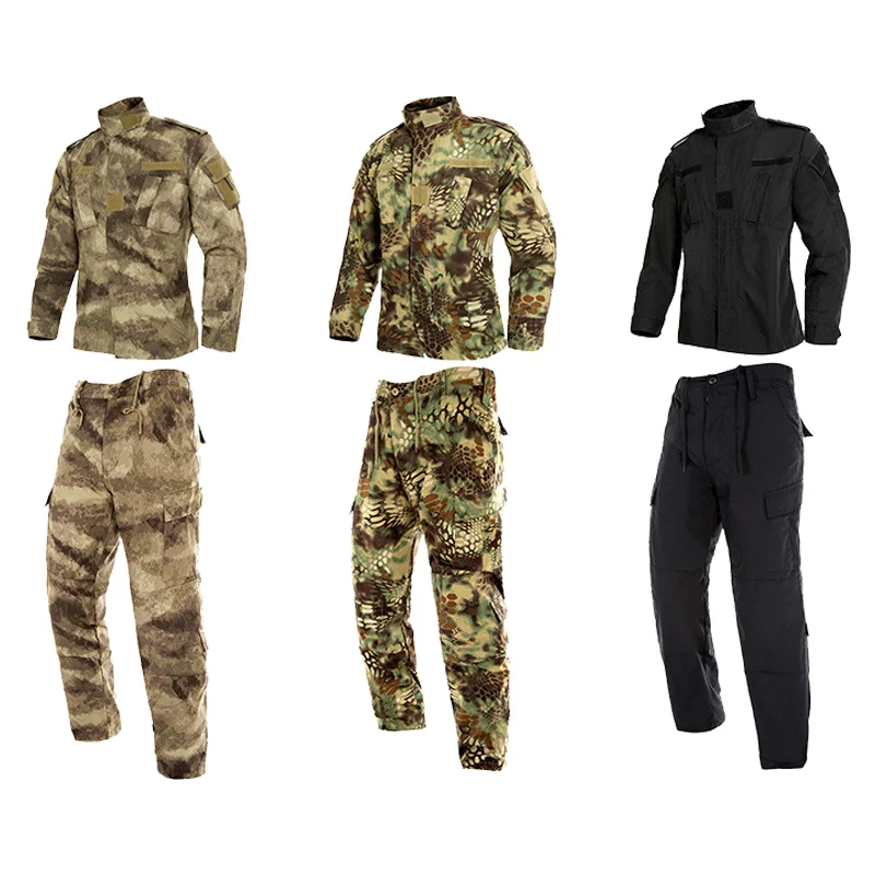 Мужские костюмы ghillie, тактическая Боевая форма, камуфляжный охотничий костюм Wargame, пейнтбол, армейская одежда из хлопка и полиэстера, куртка, штаны
