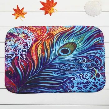 

Design Colored feather Home Door Front Non Slip Mat Carpet 40x60cm Entrance Doormats Living Room Bedroom Floor Mats Kitchen Rugs