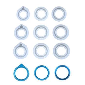 

9Pcs Assorted Sizes Diy Ring Silicone Mold Jewelry Pendant Rings Resin Casting Circle Casting Mould For Diy Craft Making, Diam