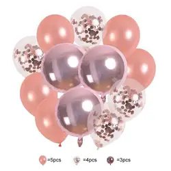 12 "Розовое золото вечерние партия воздушный шар набор вечерние украшение партии блесток воздушный шар для дома бары торговые центры