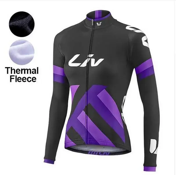 

Liv Women's 2018 Winter Thermal Fleece Cycling Clothing Professional Bike Clothes Wear MTB Bicycle Jersey Ropa Ciclismo