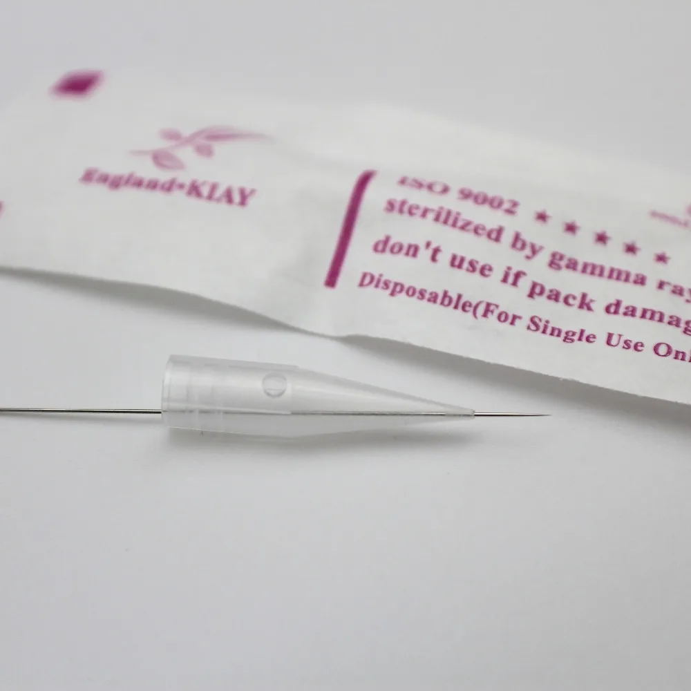 100PCS 1RL Disposable Eyebrow Tattoo Needle Caps Individually Packed Microblading Nozzle Tips For Permanent Makeup Machine
