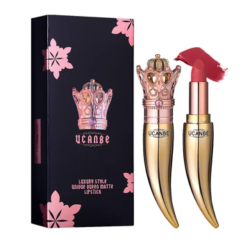 

UCANBE Brand Luxury Queen Crown Matte Lipstick Set Velvet Creamy Lips Stick Nude Makeup Long Lasting Red Lip Rouge Cosmetics