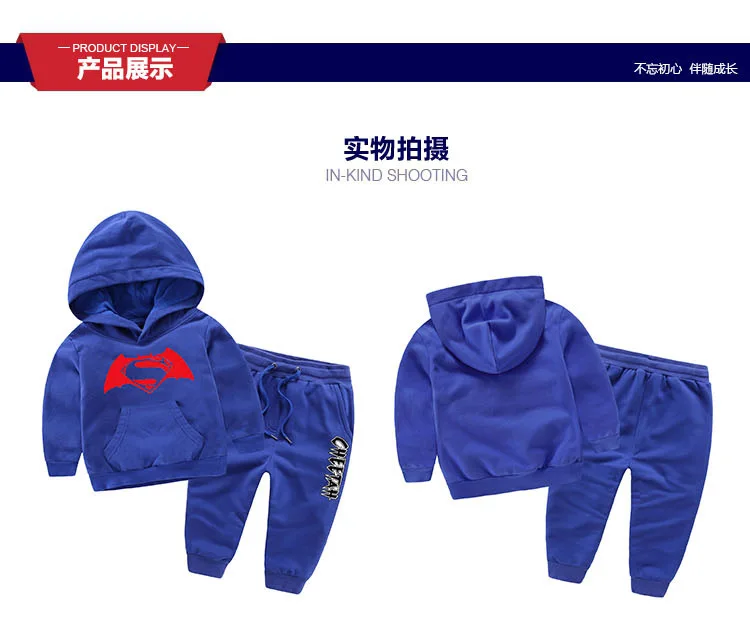 heat! 2016 Children's suits baby boy suit shirt + pants suit two sets 3-9years old free shipping 7 color