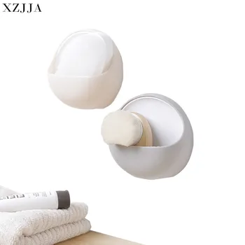 

XZJJA Kitchen Bathroom Sundries Storage Holders Sucker Toothbrush Soap Box Drainage Rack Home Organizer Shelf Sink Sponge Holder