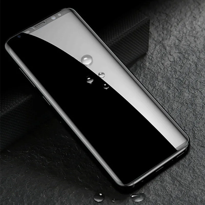 Для Samsung Galaxy S8 S9 Plus стекло УФ нано жидкое закаленное для Note 8 Защитная пленка