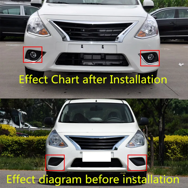 Высококачественный комплект противотуманных фар для NISSAN Sunny Versa Sedan ALMERA N17 2014