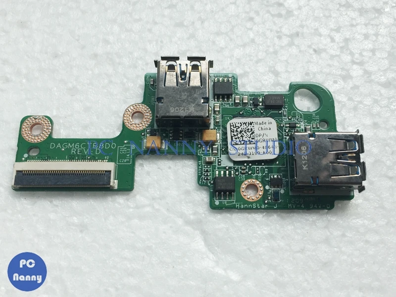 NOKOTION Подлинная для Dell XPS 15 L501X L502X USB I/O печатная плата GRWM0 0GRWM0 DAGM6CTB8D0 w/кабель|usb usb|for