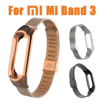 

Mi band 3 Bracelet for Xiaomi mi band 3 Strap Metal Wrist Strap Screwless Stainless Steel Bracelet Wristbands Mi Band 3 strap