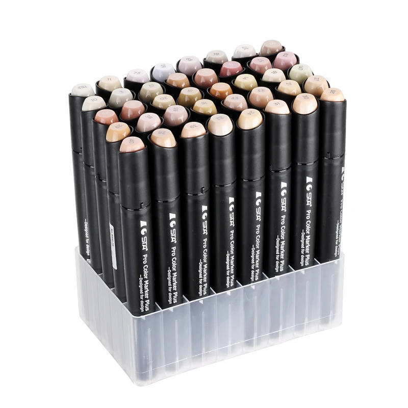 

Double Headed Alcohol Based Art Markers Drawing Brush Pens Skin Tones Copic Marker Pen