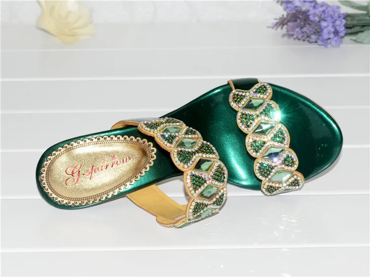 2016 Summer New Leather Shoes Rhinestone Roman Female Diamond Wedges Sandals Size 11 High Quality13