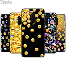 Emoticon Emoji Black Case for Oneplus 7 7 Pro 6 6T 5T Silicone Phone Case for Oneplus 7 7Pro Soft TPU Cover Shell