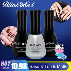 BlinkinGel 3 шт. матовая база и верхнее для Ногтей UV Top Coat лак для ногтей база и верхнее гель лак для ногтей В смол, жидкости ясно Цвет