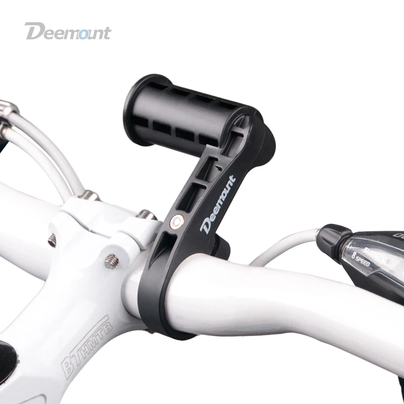 

Deemount Bicycle Handlebar Extended Bracket 7-shaped Bar Mount Bike Computer LED Headlight Mount Holder Extender Stand Support