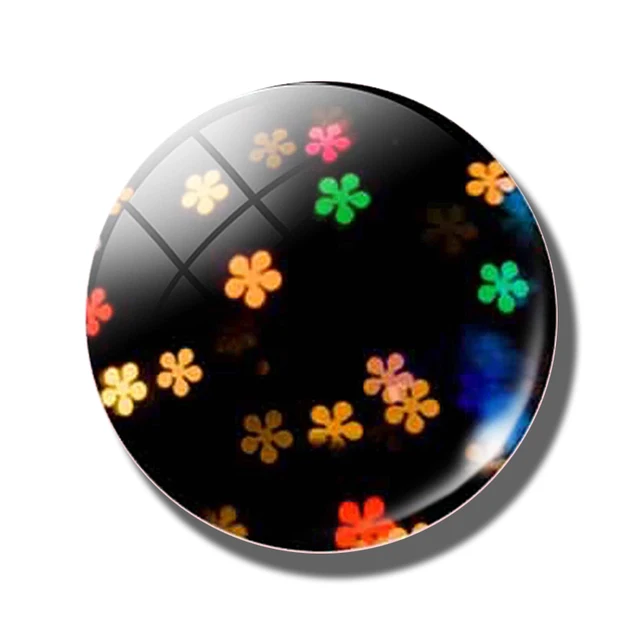Love Heart 30MM Fridge Magnet Cartoon Flower Star Colorful Heart Glass Dome Magnetic Refrigerator Sticker Note Holder Home Decor PACK OF 1