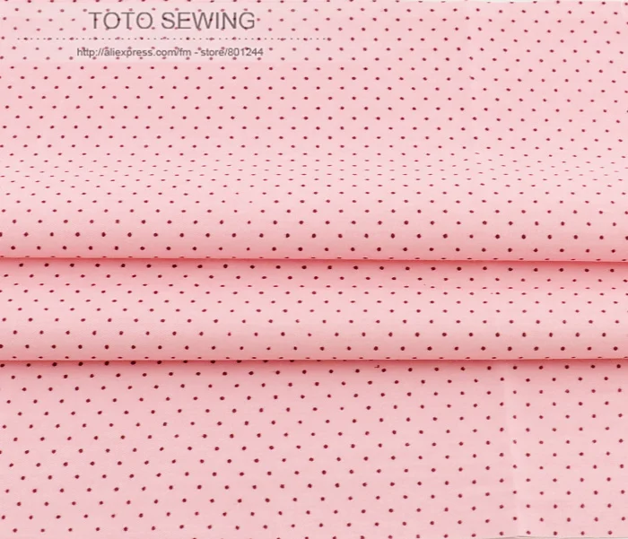 Новые поступления светло-розовый мини в горошек 50 см x 160 см/шт хлопок Ткань Тильда для домашнего текстиля швейной лоскутный