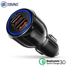 ESVNE USB автомобильное зарядное устройство quick charge 3.0 2.0 мобильный телефон прикуриватель автомобильная зарядка