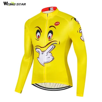 

WEIMOSTAR Cycling Jersey Men's Long Sleeve Road Bike T-Shirt MTB Clothes Bicycle Cycling Jersey Punisher Funny