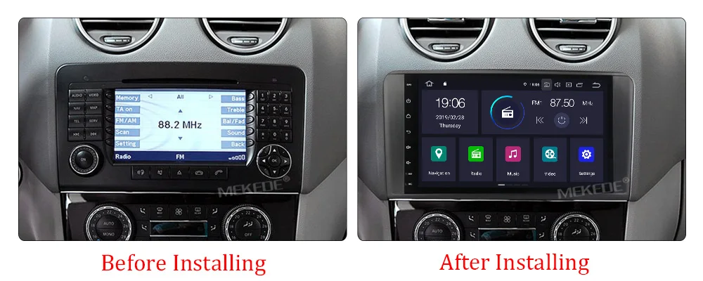 MEKEDE HD DSP Android 9,0 2G 4 ядра автомобиля gps для Mercedes Benz ML GL W164 ML350 ML500 GL320 Радио Стерео навигация без DVD плеера
