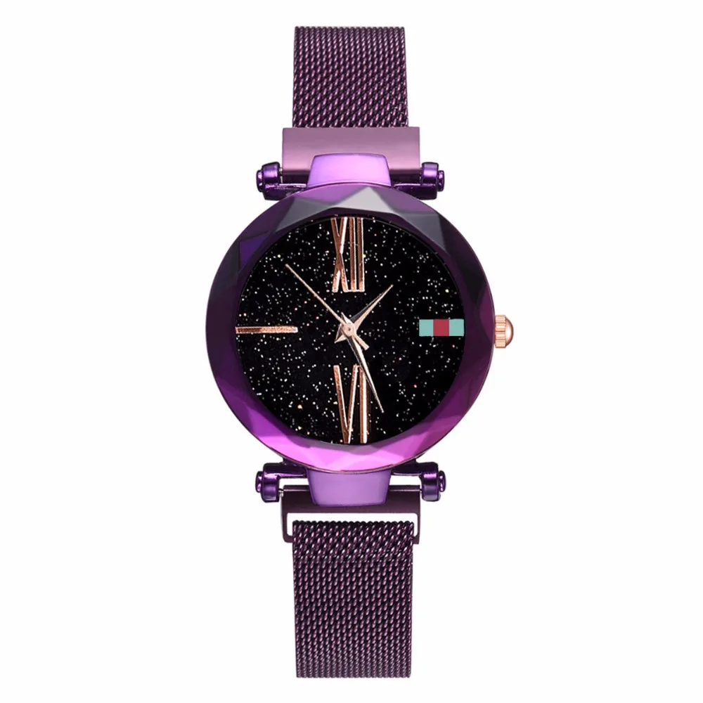 

Reloj Mujer Hot New Fashion Women Watches Luxury Brand Quartz Watch Ladies Mesh Magnet Buckle Starry Sky Dress Wrist Watches