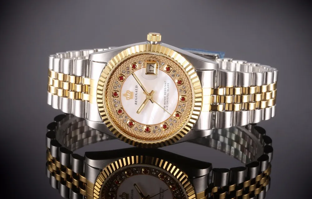 Оригинальные высококачественные кварцевые модные мужские полностью стальные часы, деловые повседневные часы, мужские часы