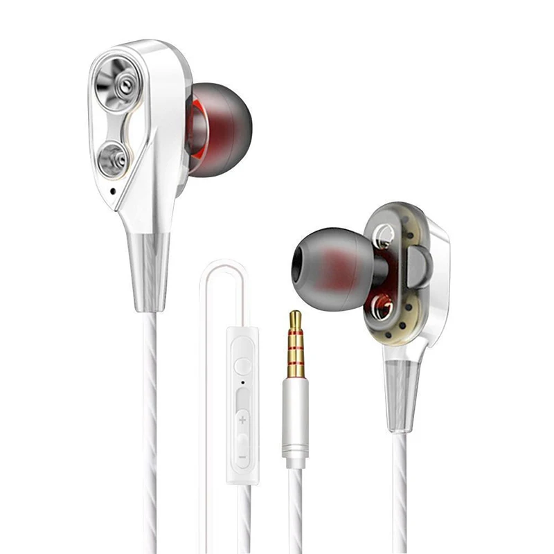 

3.5mm Earphones Dual-Dynamic Quad-core Noise Isolation with Mic Subwoofer WIF66