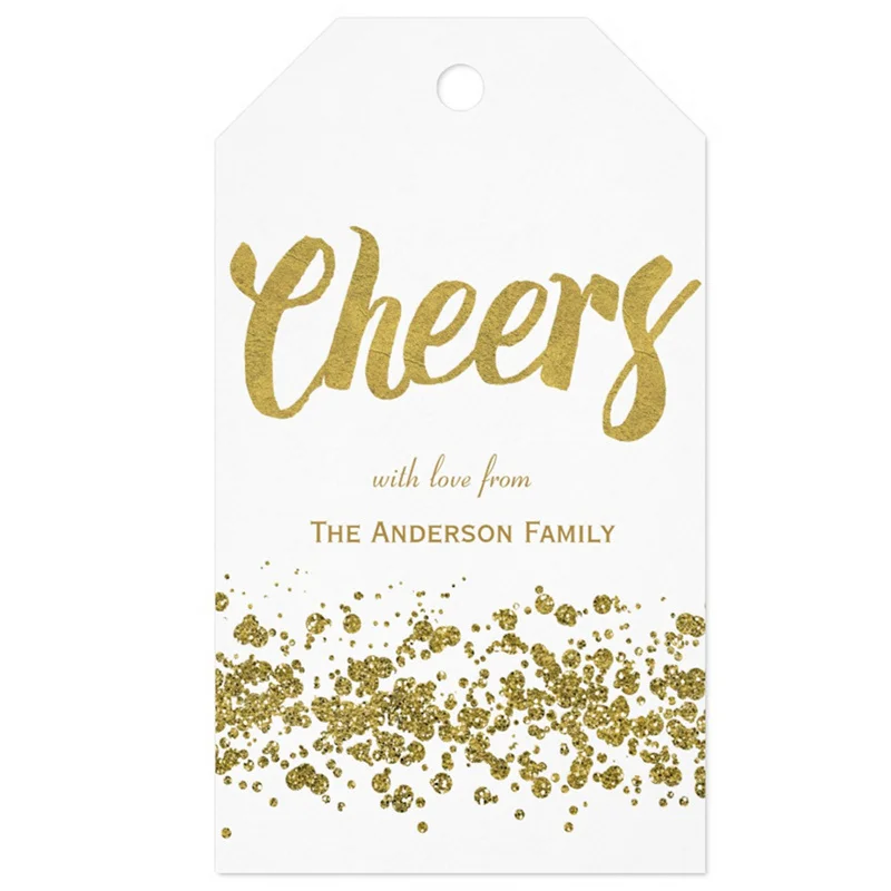 us 9 99 personalized cheers gold glitter christmas thank you tags favor tags gift tags in party favors from home garden on aliexpress favor tags