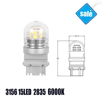 

3156 LED Front Rear Turn Signals Cars Bulbs LED Lights Motorcycles Automotive LED Lamp W3X16D Super Bright 6000K