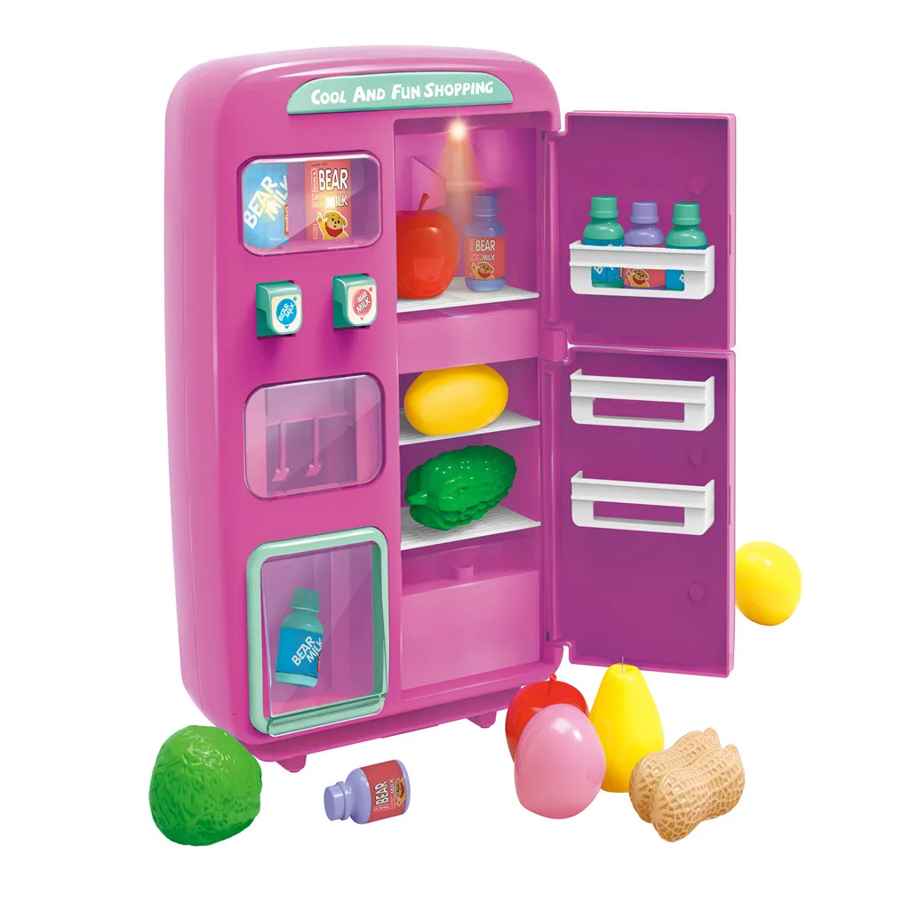 Детская ролевая игра 31 шт. ребенок Кухня игрушек торговый холодильник с туман звуковой сигнал, классичечкое Детское игрушка M50