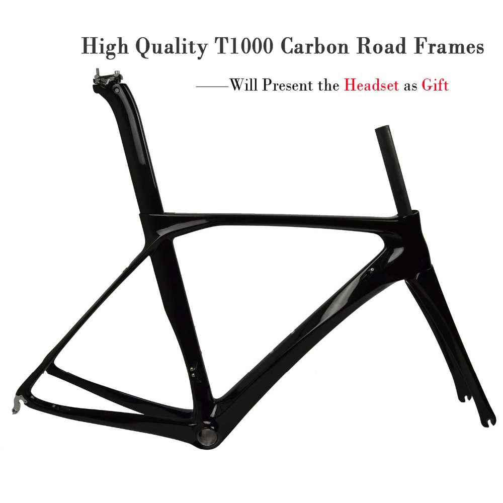 Buy 2016 new design Light weight road bike frame t1000