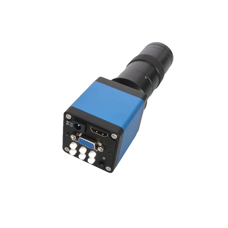  8X-130X Remote control 13MP HDMI VGA Industrial Microscope Digital camera 56 Led ring light for sol