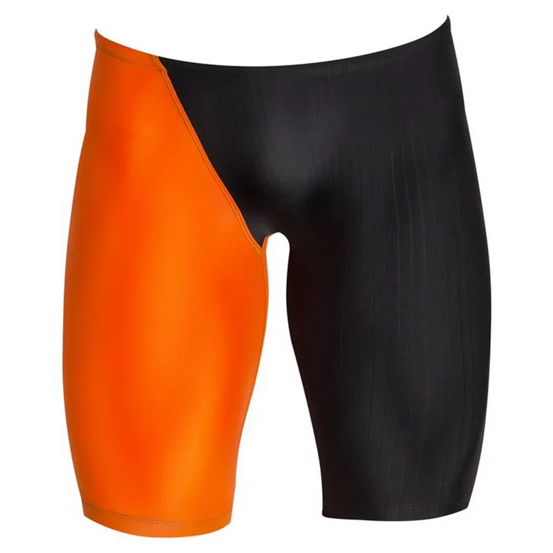 Сексуальная одежда для плавания, Мужской купальный костюм, плавки, купальные плавки, шорты-боксеры, Джаммеры, пляжный купальный костюм, пляжная одежда, конкурентоспособная мужская одежда - Цвет: Оранжевый