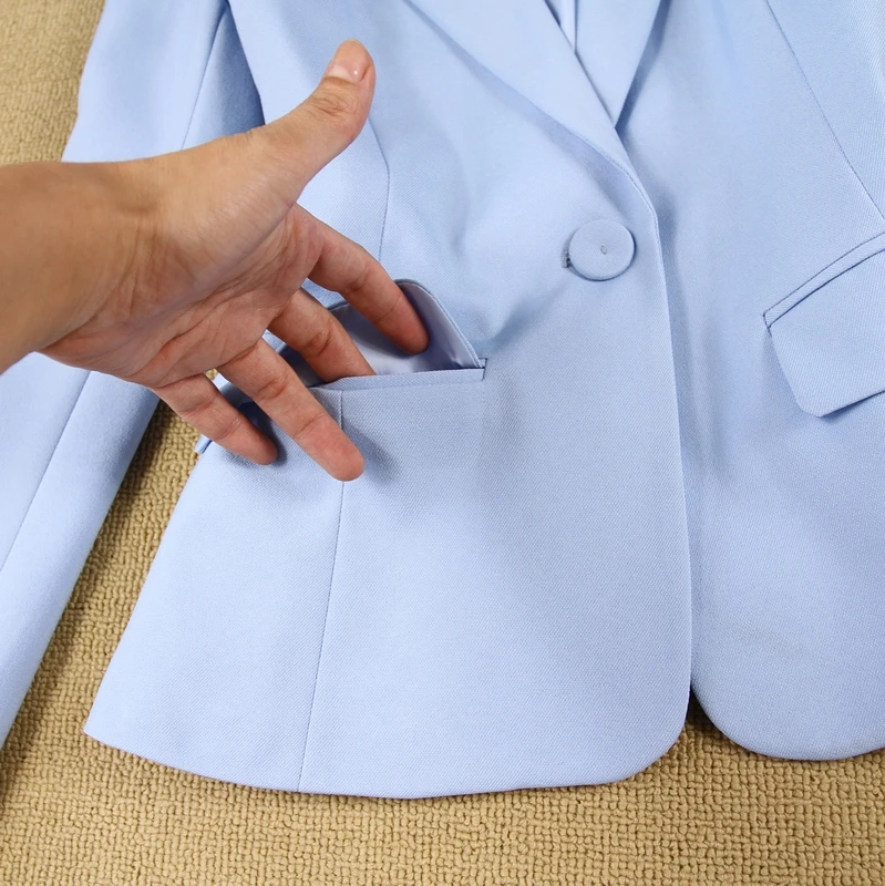 Suit Women blazer set Dark Blue Double Breasted formal business Pants suits ladies office work wear clothing