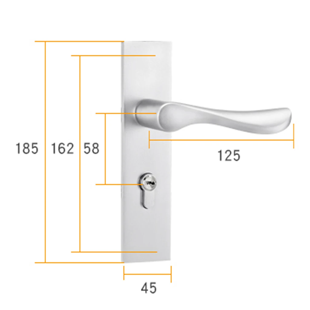 Дверная ручка замок Передний Задний рычаг замок Ванная комната спальня дверные ручки#1