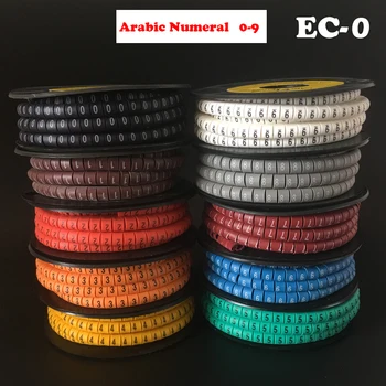 

10Roll/Lot EC-0 1.5mm2 0-9 Letter 0 1 2 3 4 5 6 7 8 9 Pattern PVC Flexible Arabic Numeral Sleeve Concave Label Wire Cable Marker