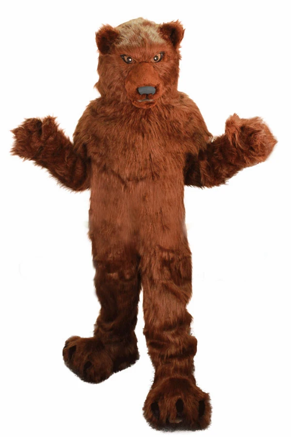 330.0US $ |Long Hair Plush Grizzly Bear Mascot Costume Adult Size Firece An...
