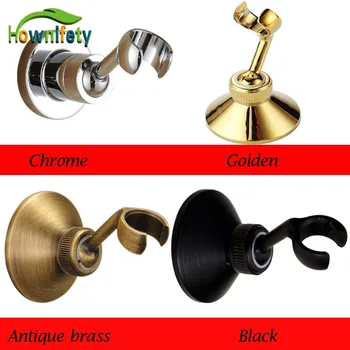 

Free Shipping 5 Colors Shower Seat Handheld Solid Brass Wall Mounted Round Handshower Holder Golden/Antique Brass