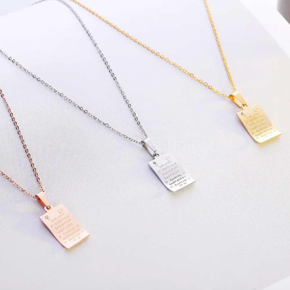 2018 модные ювелирные изделия Чокер Love Express love ожерелья Bijoux Femme из нержавеющей стали
