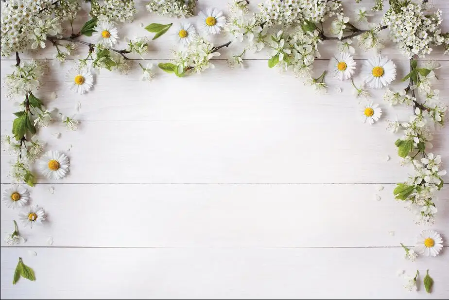 

SHANNY Vinyl Custom Photography Backdrops Photo Studio Props Wood Planks and flower theme Photography Background SZ-38