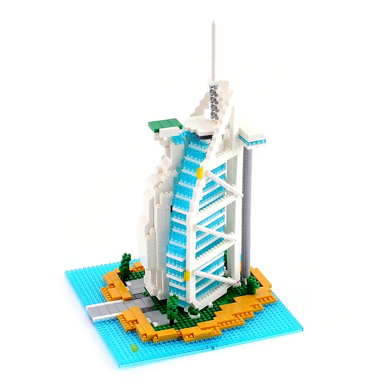 Buy 1095pcs/set Burj Al Arab Model Building Blocks
