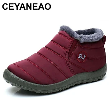 

CEYANEAONew2019Women Boots Female Down Winter Super Warm Boots Waterproof Girls Ankle Snow Boots Ladies Shoes Woman Botas Mujer