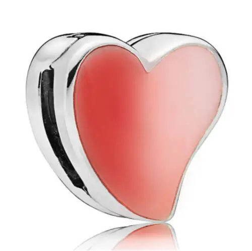 

Original 925 Sterling Silver Charm Reflexions Asymmetric Heart Of Love Clip Stopper Lock Beads Fit Pandora Bracelet Diy Jewelry